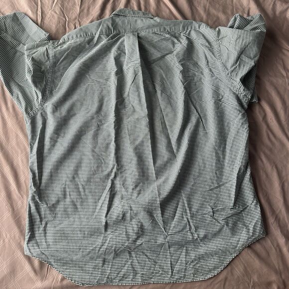 polo ralph lauren green plaid 100% Cotton shirt Sz L - Picture 7 of 7